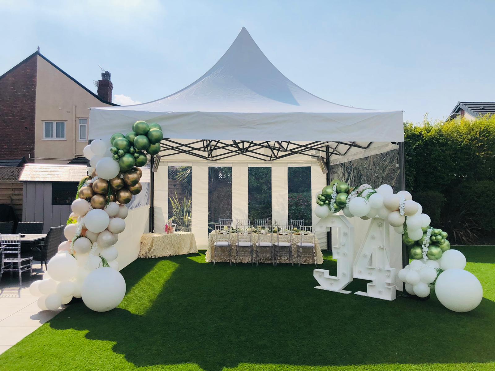 Front of 5m x 5m Pagoda Marquee