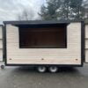 3 x 2.2m Wooden Trailer With Black Painted Doors and Hatches