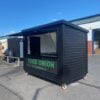 Painted Black Wooden 2.5m x 2m Kiosk For Food Union (Side View)