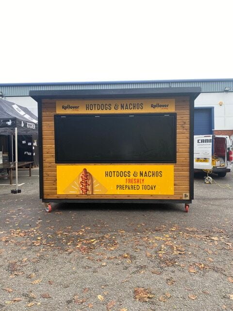 The Front of a Newly Created 3.5m x 2m Wooden Kiosk