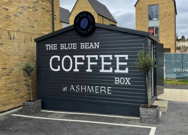 Newly Created 4m x 2.3m Black Kiosk For the Blue Bean Coffee Box