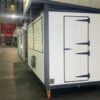 A White 4m x 2m Food Kiosk Closed for the Night in Liverpool City Centre