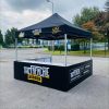 G30 3m x 3m flat pack burger stall with branded panels
