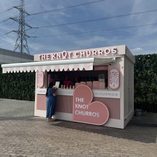 pink churros food kiosk unit