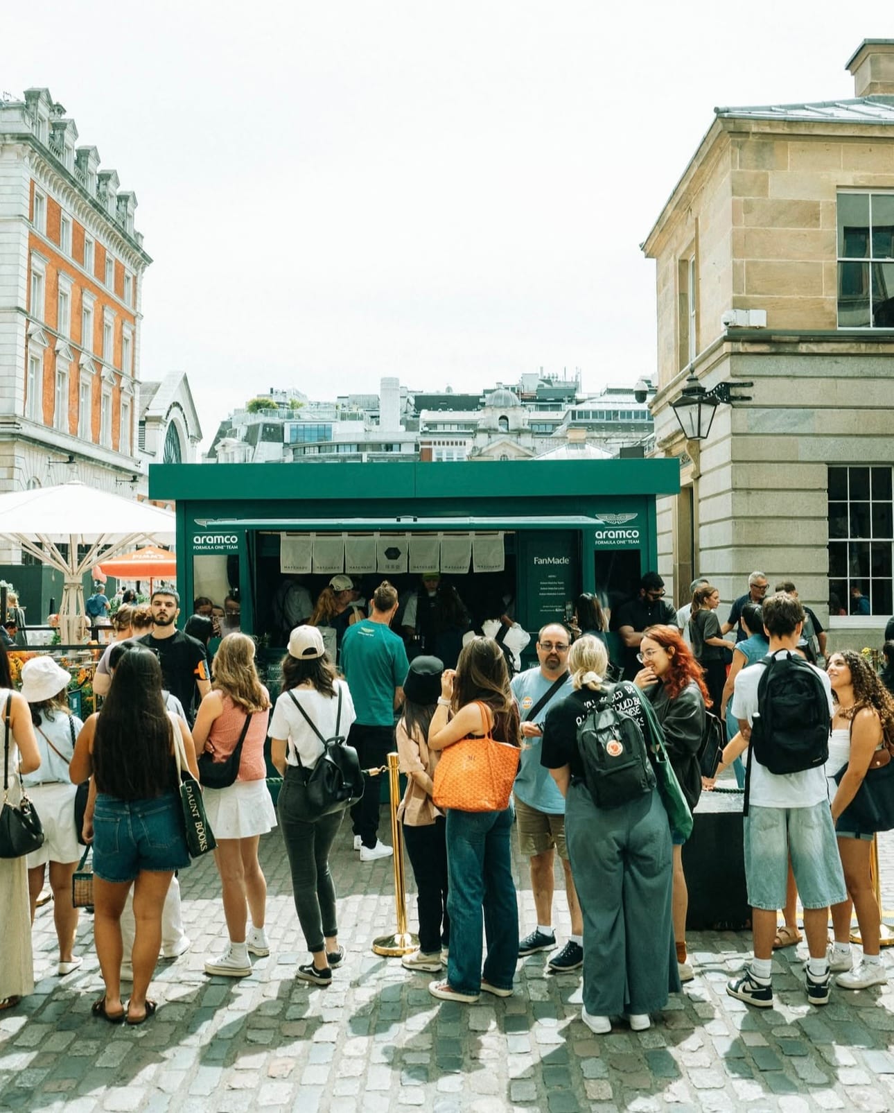 Branded catering kiosk for coffee and snacks at shopping centres or stadiums