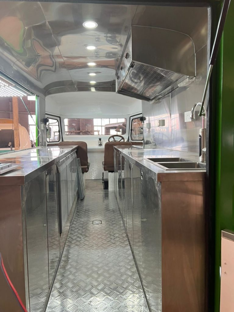 Inside of the food truck