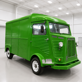 Green food truck