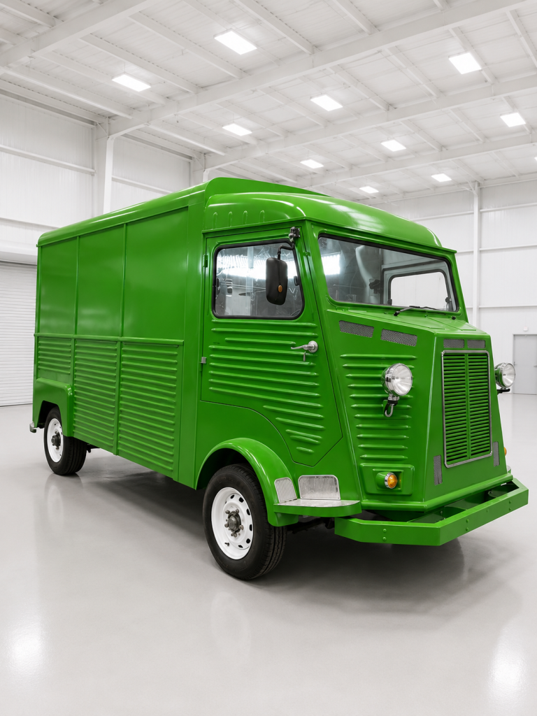 Green food truck