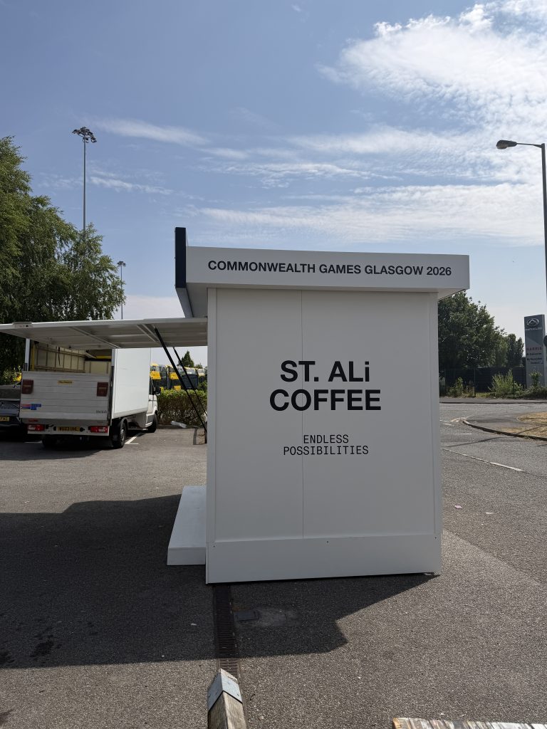 Outdoor coffee kiosk manufactured by Big Kahuna