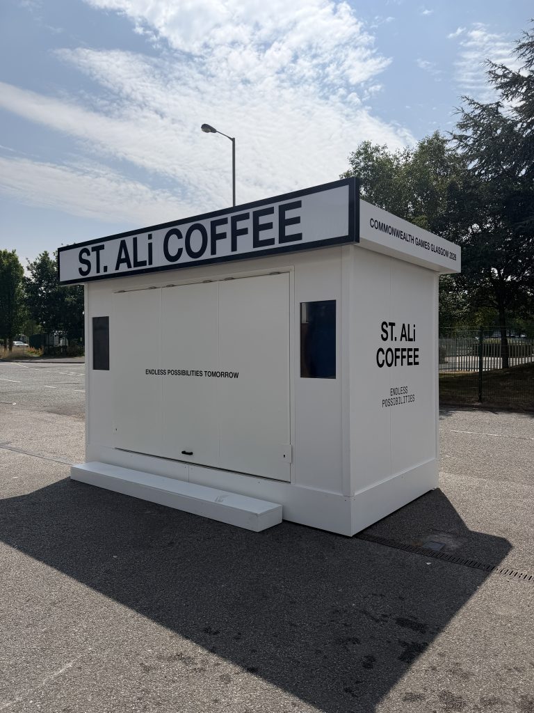Outdoor coffee kiosk manufactured by Big Kahuna