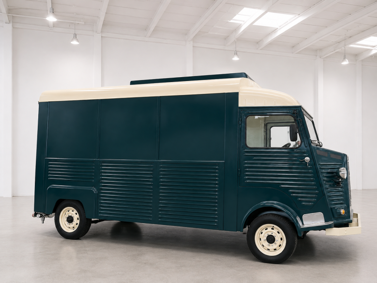 Branded retro ice cream van for events and mobile catering