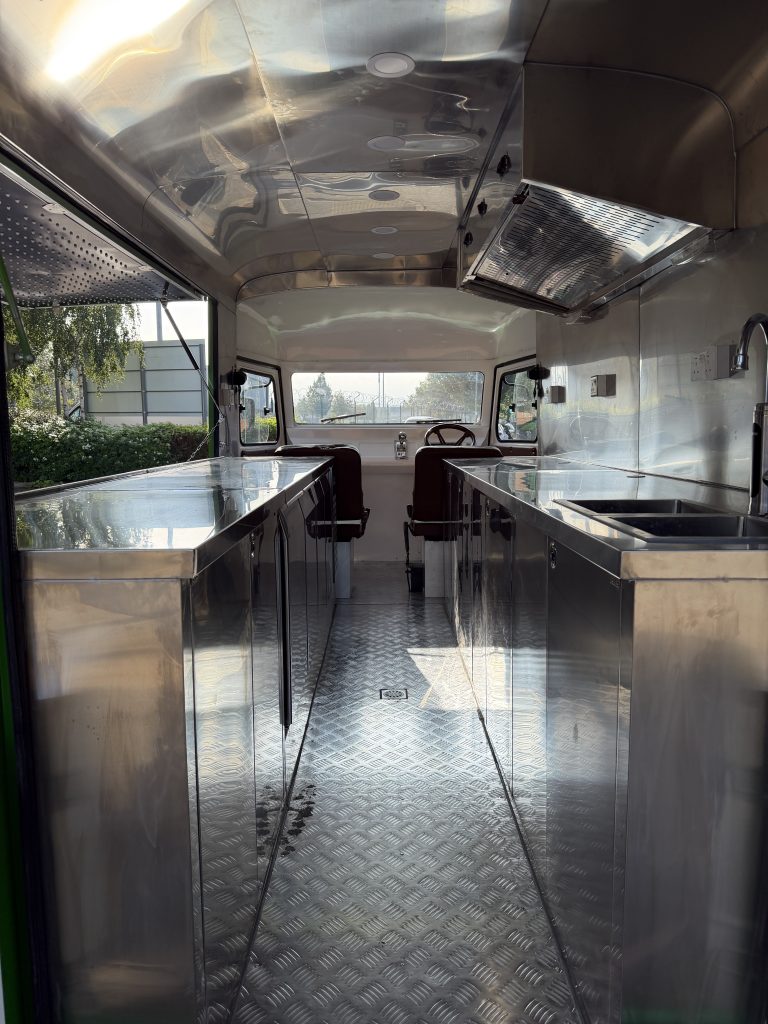 Inside of the food truck