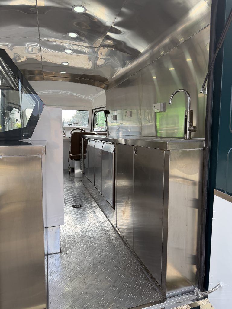Inside the ice cream truck