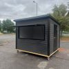 3m x 2.5m composite clad kiosk with serving hatch